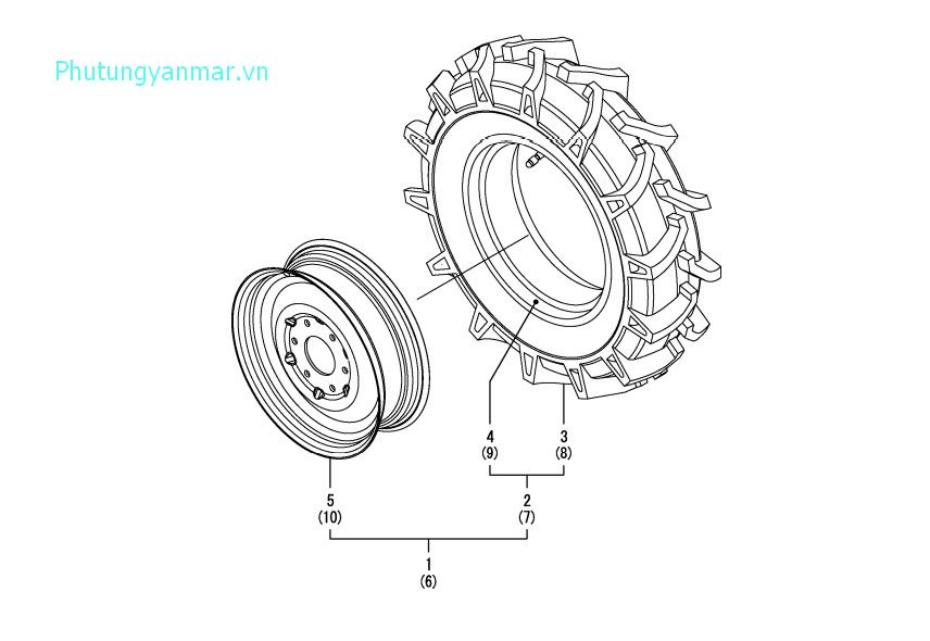 Lốp xe trước (8-16-6PR)